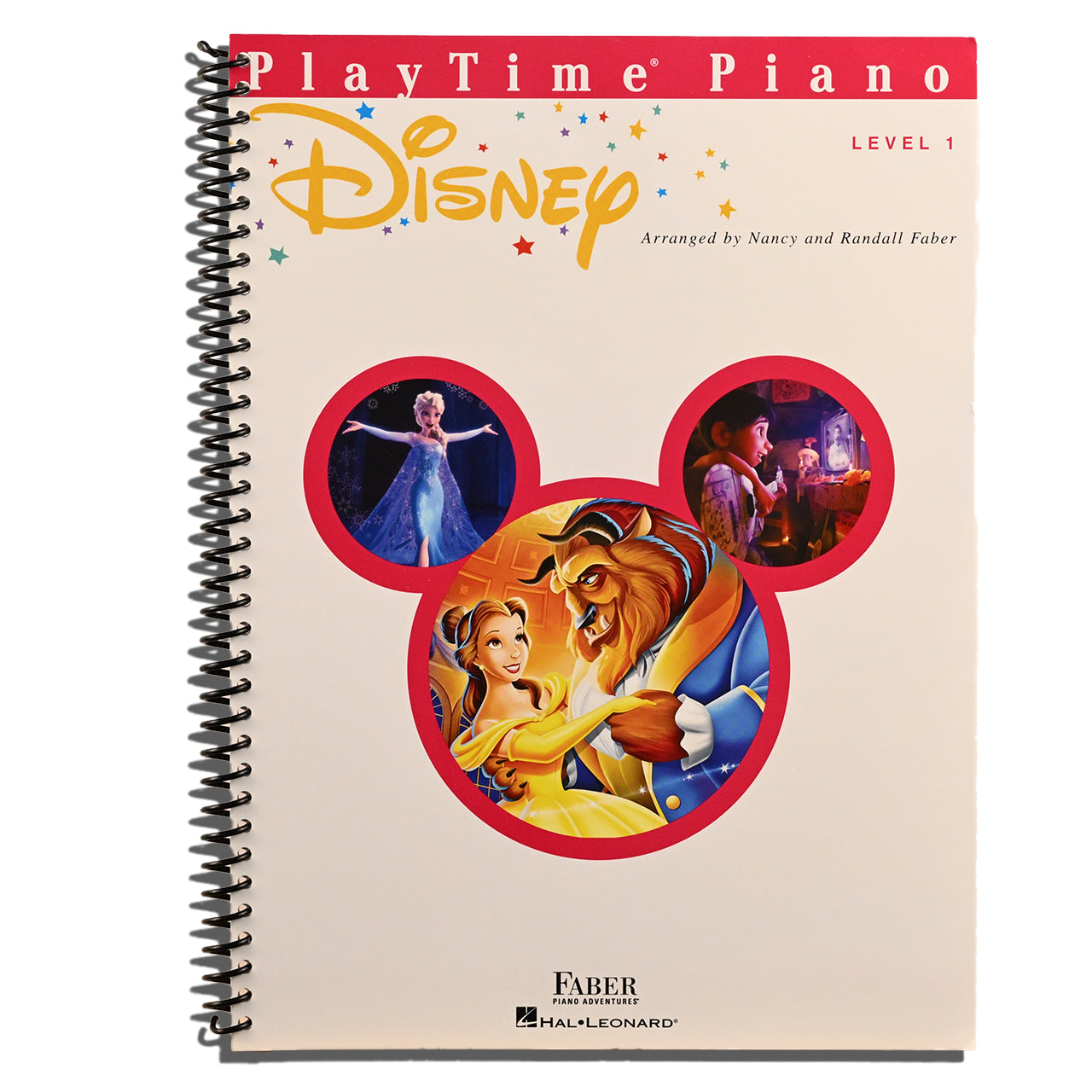 PlayTime Piano: Disney - Level 1 | Beginner Piano Method | Sheet Music with Easy Disney Songs for Young Pianists | Fun Piano Songbook for Practice and Performance | Faber Piano Book for Kids (Spiral bound) Happy Coil spiral bound book