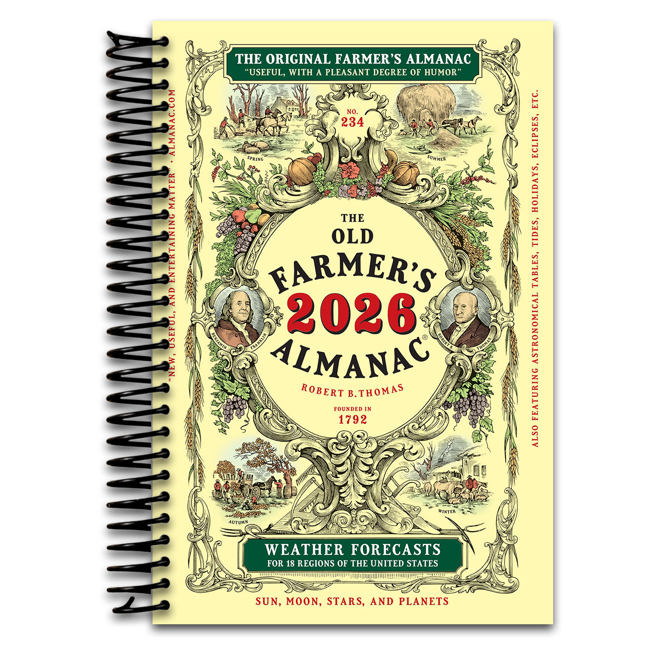The 2026 Old Farmer's Almanac Trade Edition: The Beloved and Bestselling Annual Collection of Weather Forecasts and Useful Information   (Spiral bound)