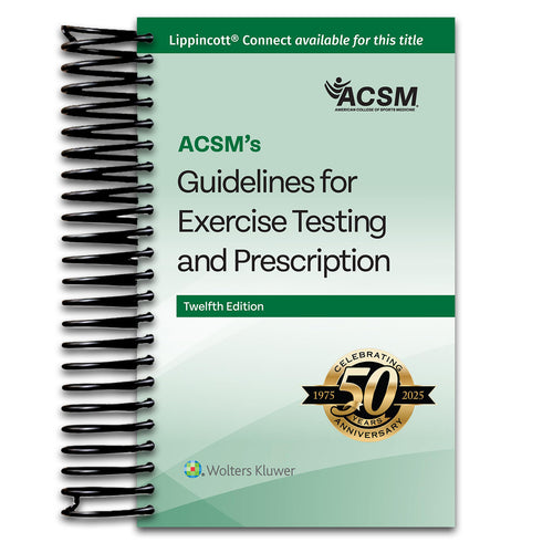 ACSM's Guidelines for Exercise Testing and Prescription (Lippincott Connect-ACSM) (Spiral bound) Happy Coil spiral bound book