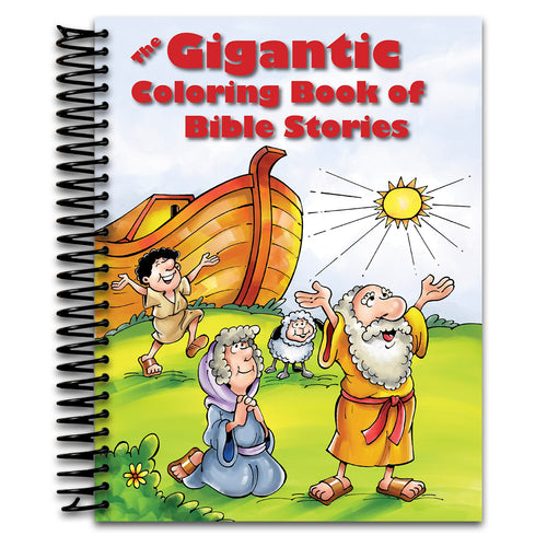 The Gigantic Coloring Book of Bible Stories (Spiral bound) Happy Coil spiral bound book