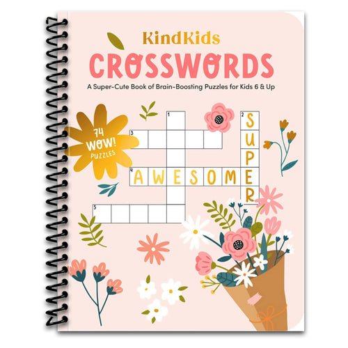 KindKids Crosswords: A Super-Cute Book of Brain-Boosting Puzzles for Kids 6 & Up   (Spiral bound)