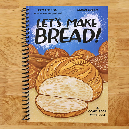 Let's Make Bread!: A Comic Book Cookbook (Spiral bound) Happy Coil spiral bound book