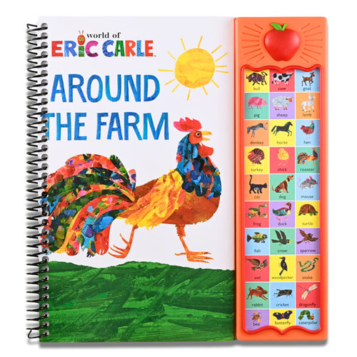 World of Eric Carle, Around the Farm 30-Button Animal Sound Book - Great for First Words - PI Kids (Spiral bound) Happy Coil spiral bound book