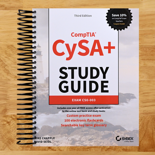 CompTIA CySA+ Study Guide: Exam CS0-003 (Sybex Study Guide) (Spiral bound) Happy Coil spiral bound book