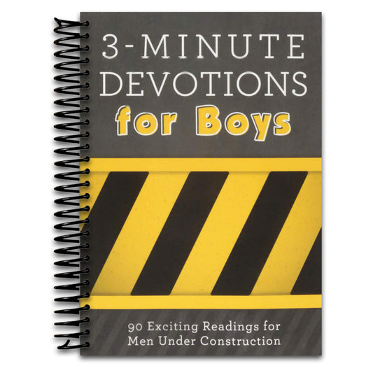 3-Minute Devotions for Boys: 90 Exciting Readings for Men Under Construction   (Spiral bound)