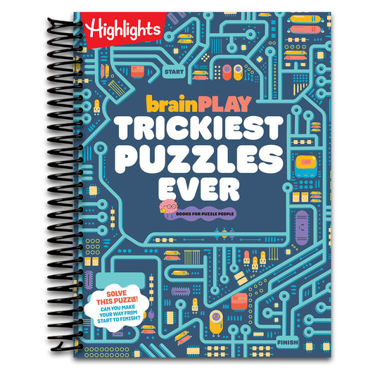 brainPLAY Trickiest Puzzles Ever: Extra Tricky Brain Teasers, Logic Puzzles and Games for Kids 7 and Up, Over 200 Brain Games for Kids (brainPLAY Puzzle Books)   (Spiral bound)