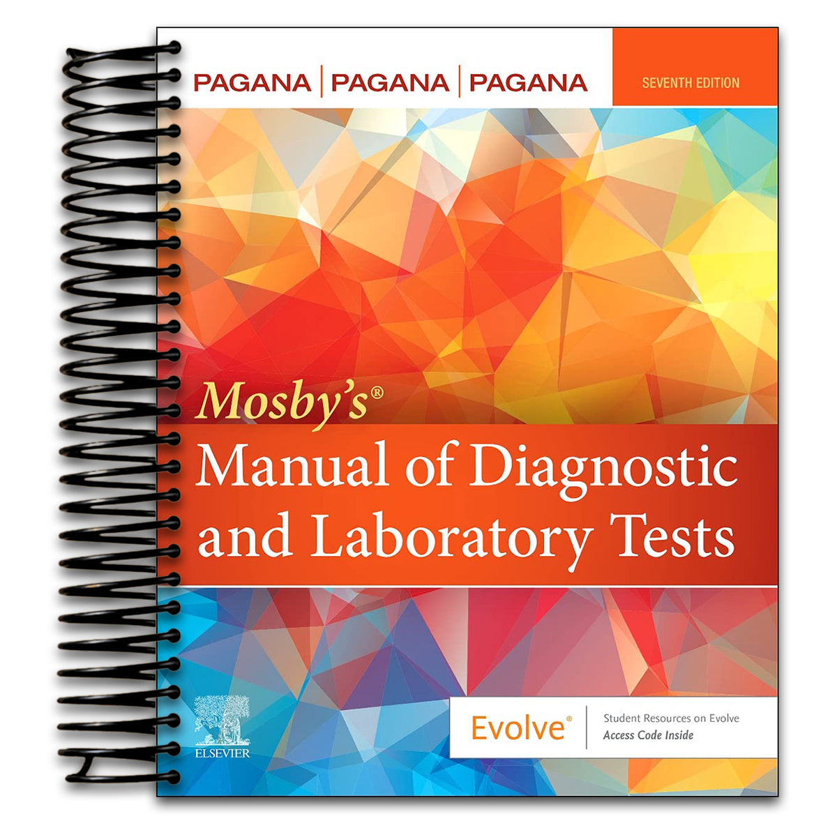 Mosby’s® Manual of Diagnostic and Laboratory Tests (Spiral bound) Happy Coil spiral bound book