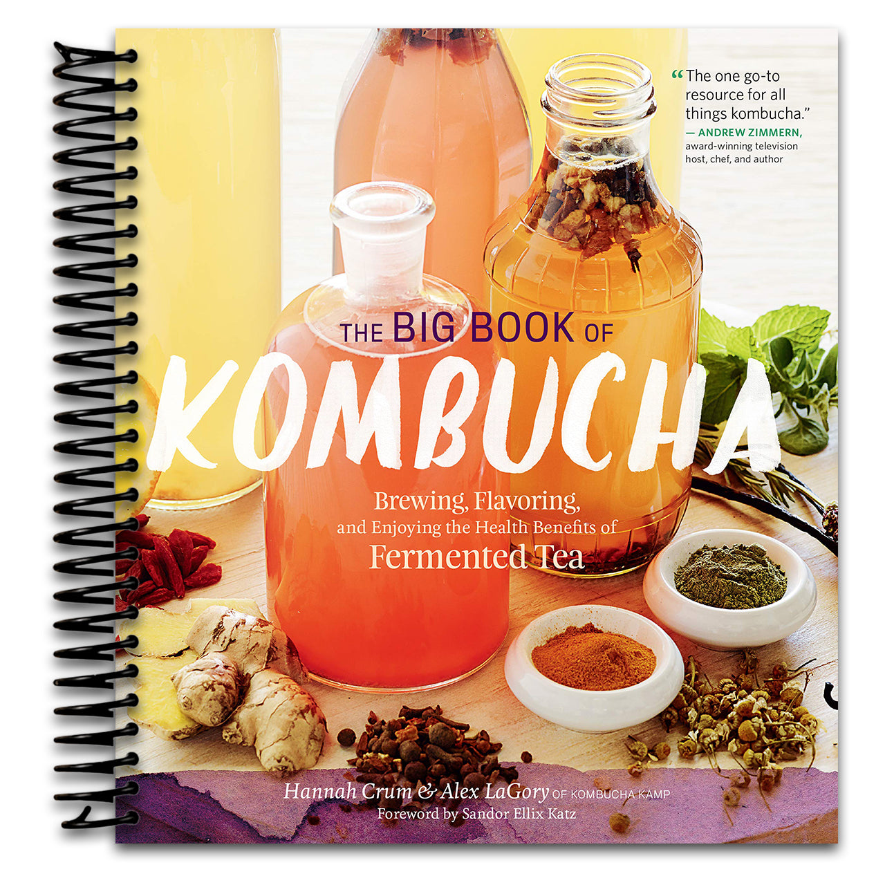 The Big Book of Kombucha: Brewing, Flavoring, and Enjoying the Health Benefits of Fermented Tea (Spiral bound) Happy Coil spiral bound book