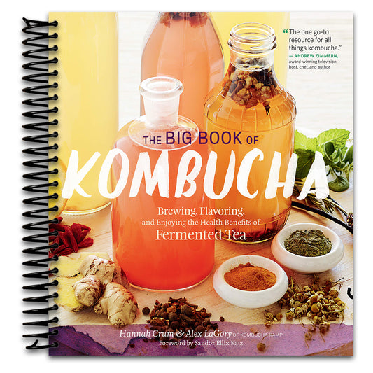 The Big Book of Kombucha: Brewing, Flavoring, and Enjoying the Health Benefits of Fermented Tea (Spiral bound) Happy Coil spiral bound book