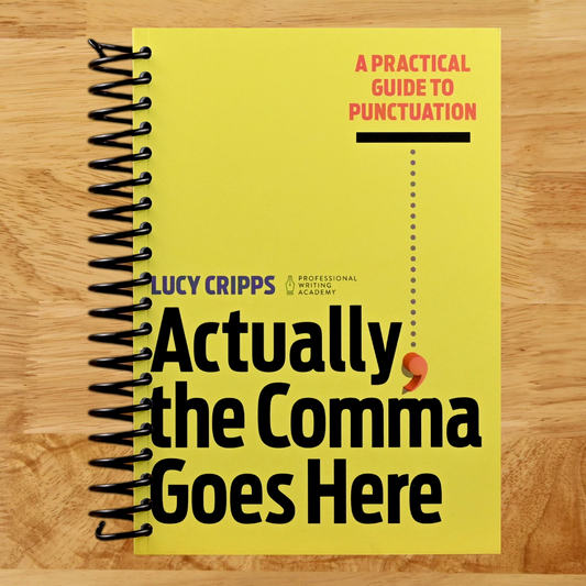Actually, the Comma Goes Here: A Practical Guide to Punctuation (Spiral bound) Happy Coil spiral bound book