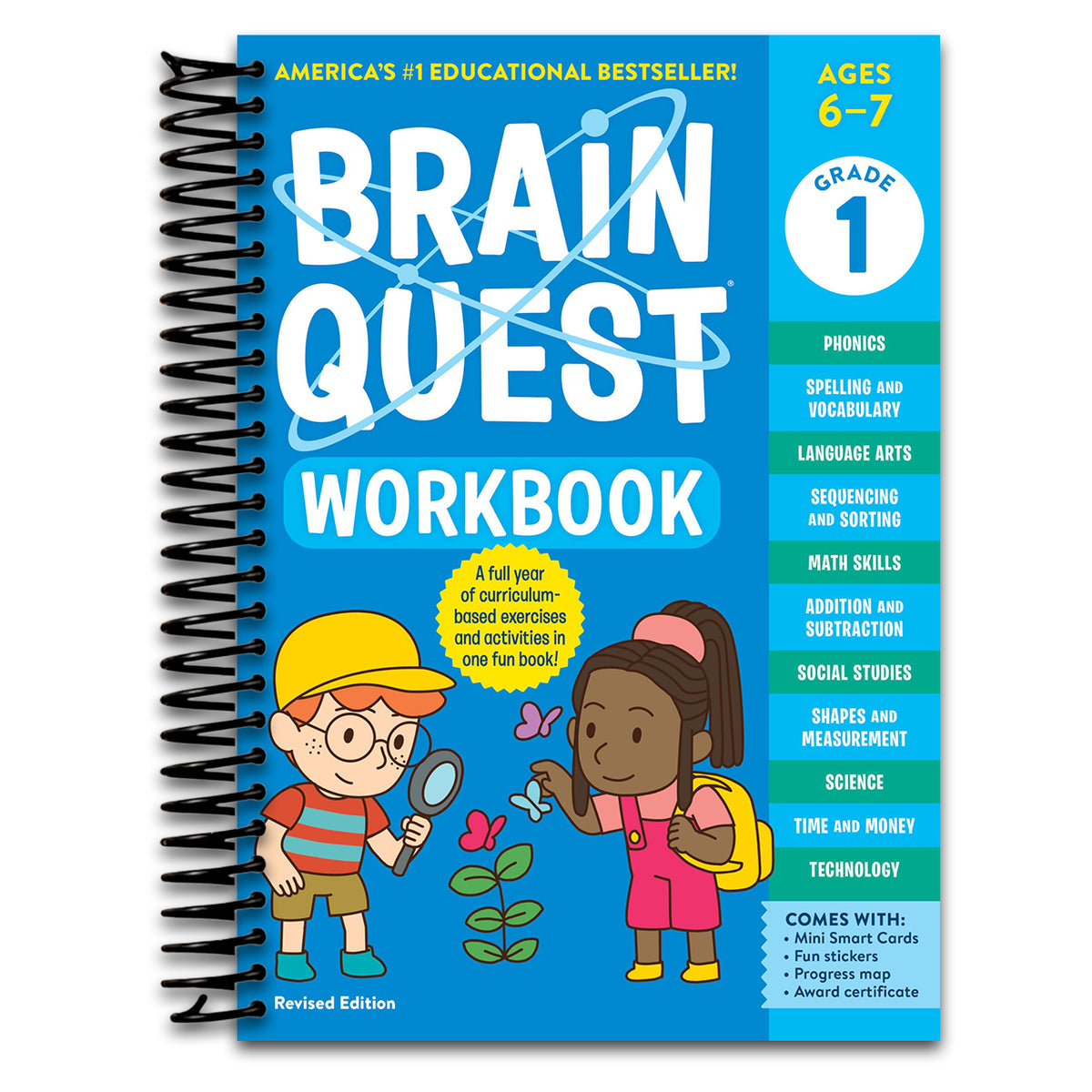 Brain Quest Workbook: 1st Grade Revised Edition (Spiral bound) Happy Coil spiral bound book