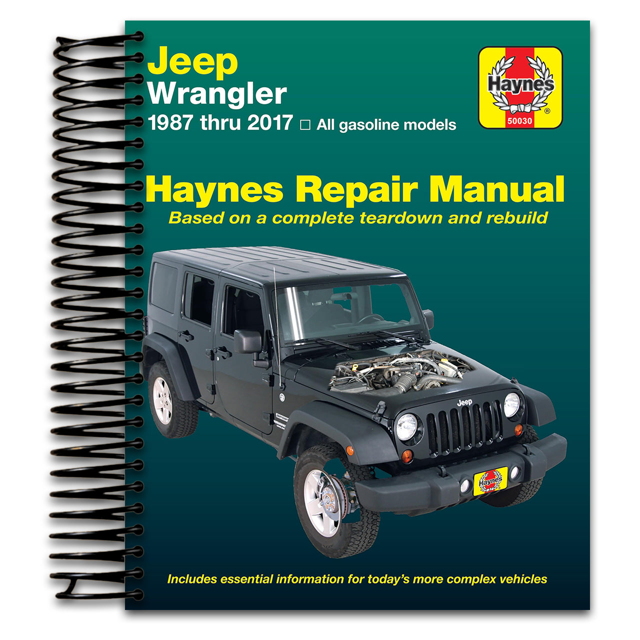 Jeep Wrangler 4-cyl & 6-cyl Gas Engine, 2WD & 4WD Models (87-17) Haynes Repair Manual (Does not include info specific to diesel engine models. Includes coverage apart from specific exclusion noted)