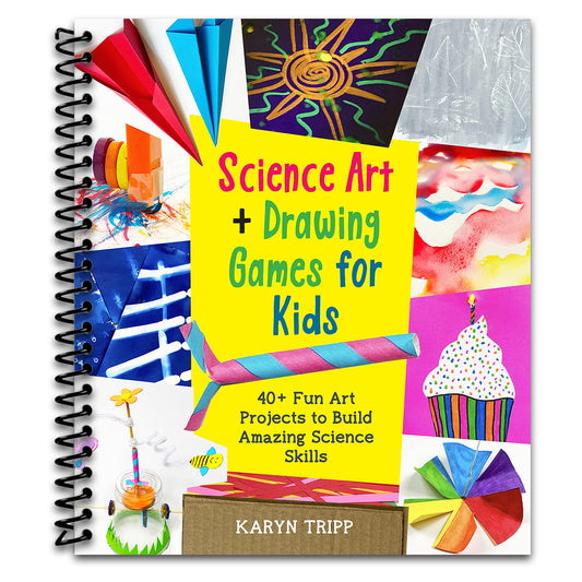 Science Art and Drawing Games for Kids: 35+ Fun Art Projects to Build Amazing Science Skills   (Spiral bound)