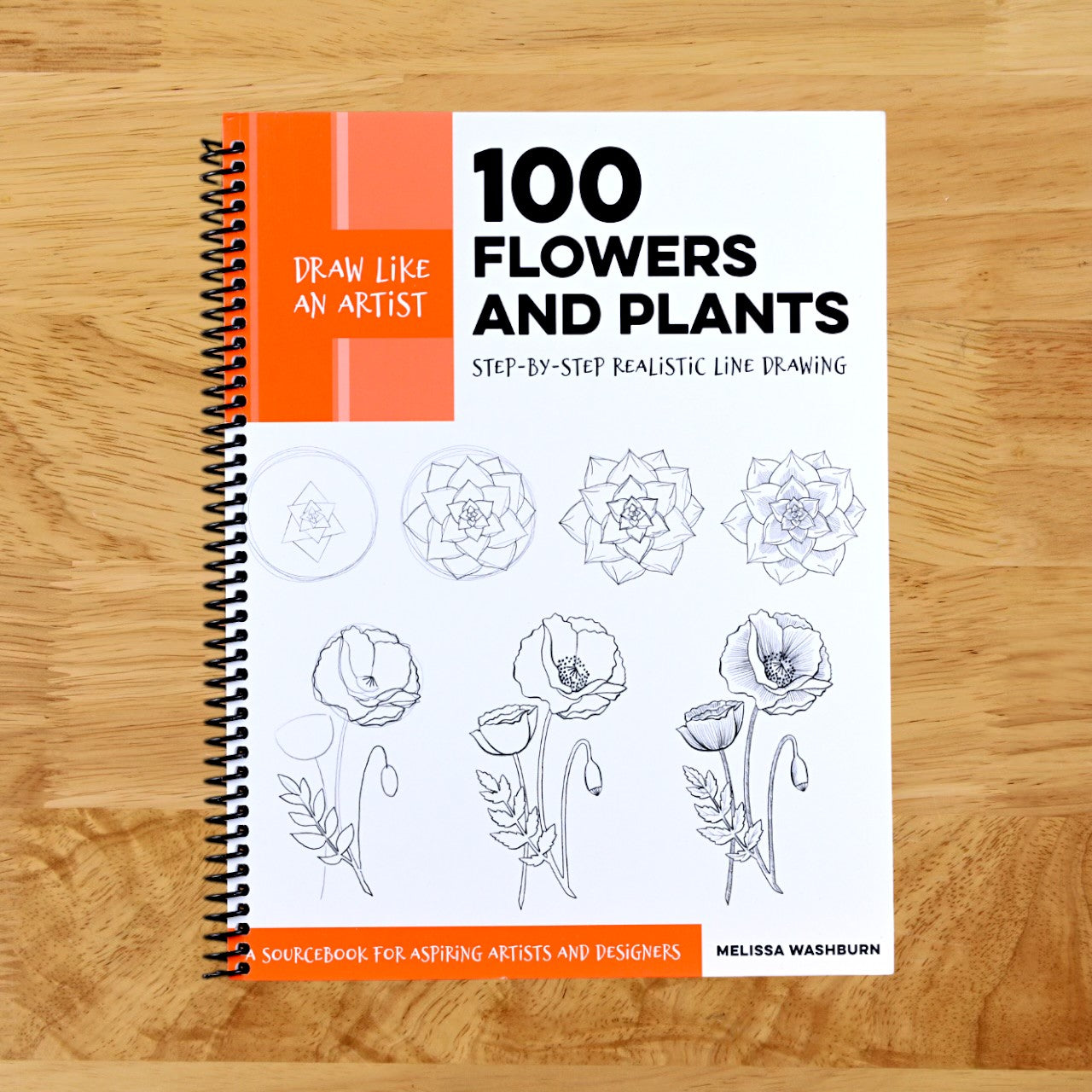 Draw Like an Artist: 100 Flowers and Plants: Step-by-Step Realistic Line Drawing * A Sourcebook for Aspiring Artists and Designers (Volume 2)