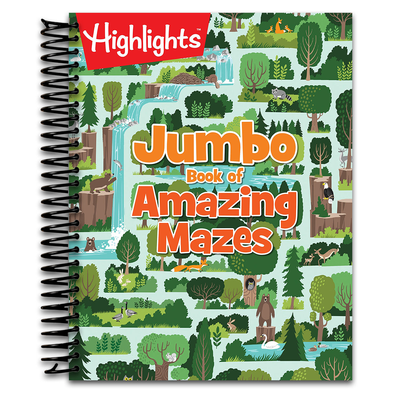 Jumbo Book of Amazing Mazes: Maze Puzzle Book for Kids Packed with Over 175 Puzzles, Code-Word Mazes, Quiz Mazes and Logic Games for Kids 6 and Up (Spiral bound) Happy Coil spiral bound book