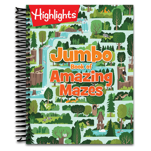 Jumbo Book of Amazing Mazes: Maze Puzzle Book for Kids Packed with Over 175 Puzzles, Code-Word Mazes, Quiz Mazes and Logic Games for Kids 6 and Up (Spiral bound) Happy Coil spiral bound book