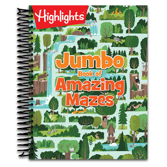Jumbo Book of Amazing Mazes: Maze Puzzle Book for Kids Packed with Over 175 Puzzles, Code-Word Mazes, Quiz Mazes and Logic Games for Kids 6 and Up (Spiral bound) Happy Coil spiral bound book