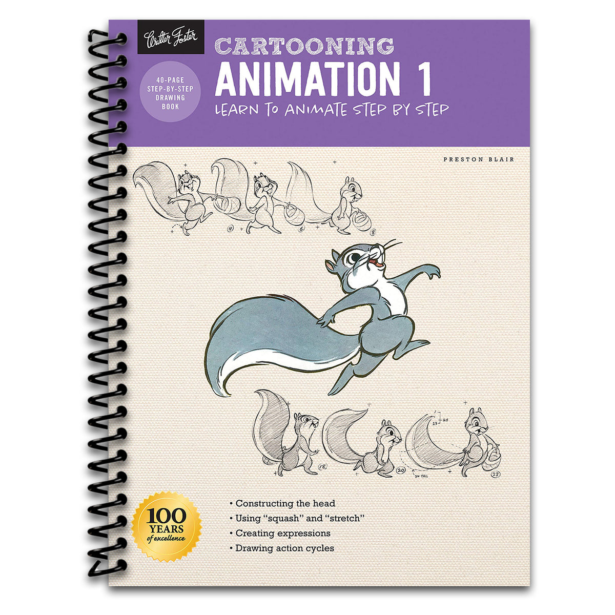 Cartooning: Animation 1 with Preston Blair: Learn to animate step by step (How to Draw & Paint)   (Spiral bound)