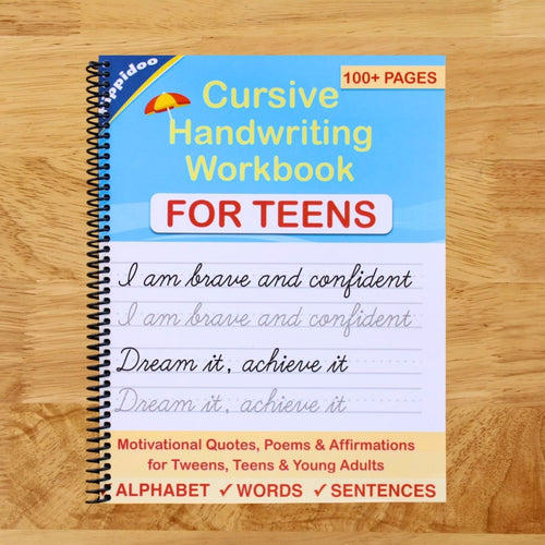 Cursive Handwriting Workbook for Teens: A cursive writing practice workbook for young adults and teens (Master Print and Cursive Writing Penmanship for Teens)