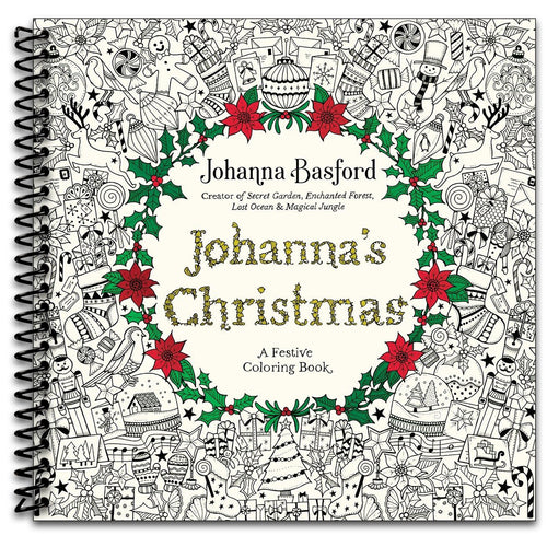Johanna's Christmas: A Festive Coloring Book for Adults   (Spiral bound)