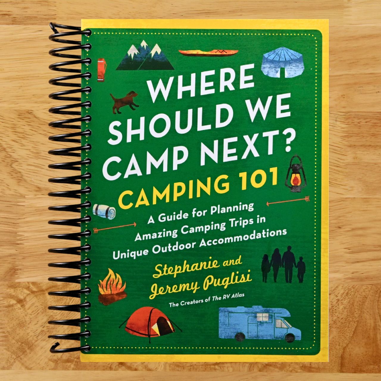 Where Should We Camp Next?: Camping 101: A Guide for Planning Amazing Camping Trips in Unique Outdoor Accommodations (Spiral bound) Happy Coil spiral bound book