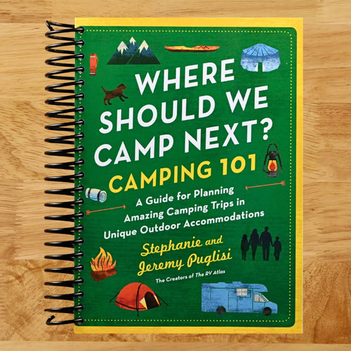 Where Should We Camp Next?: Camping 101: A Guide for Planning Amazing Camping Trips in Unique Outdoor Accommodations (Spiral bound) Happy Coil spiral bound book