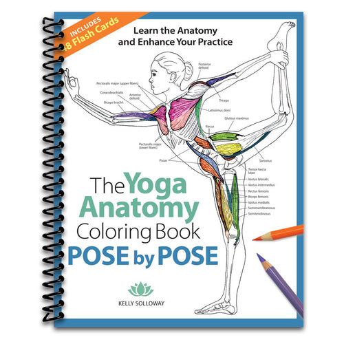 Pose by Pose: Learn the Anatomy and Enhance Your Practice (Volume 2) (Anatomy Coloring Books)   (Spiral bound)