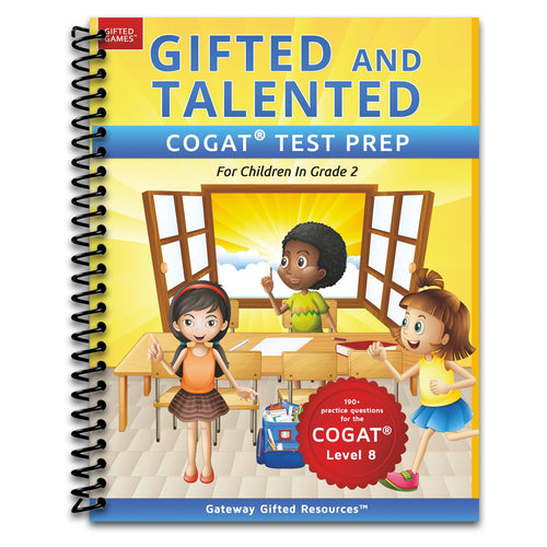 Gifted and Talented COGAT Test Prep Grade 2: Gifted Test Prep Book for the COGAT Level 8; Workbook for Children in Grade 2 (Spiral bound) Happy Coil spiral bound book