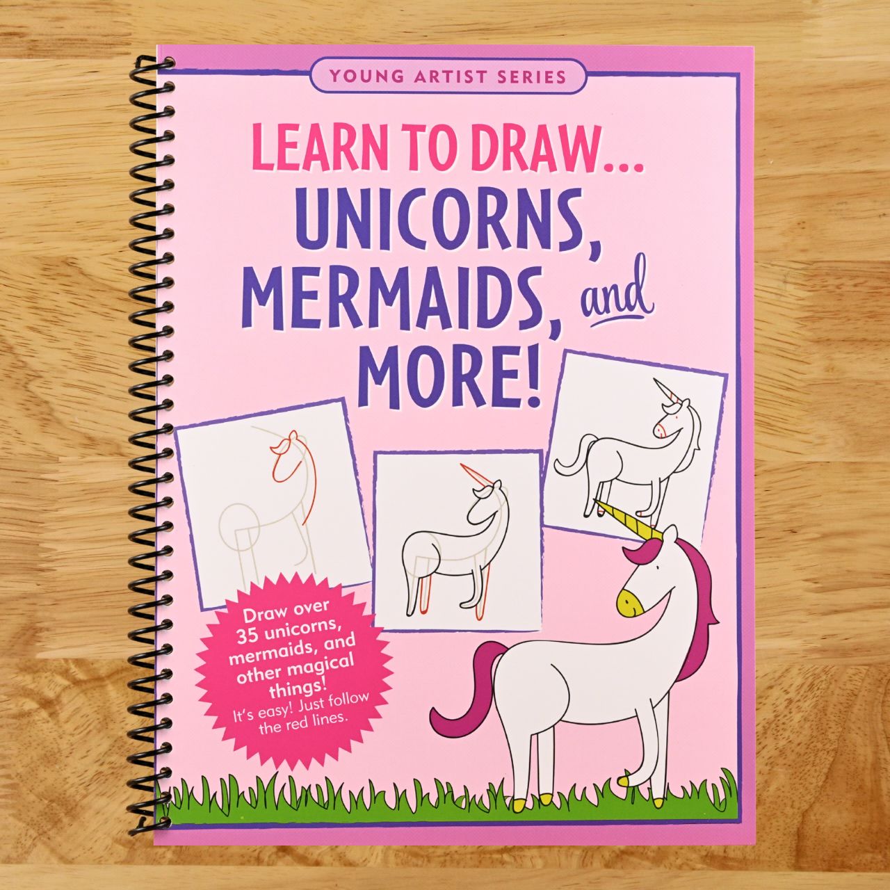 Learn to Draw... Unicorns, Mermaids & More (Easy Step-by-Step Drawing Guide) (Spiral bound) Happy Coil spiral bound book