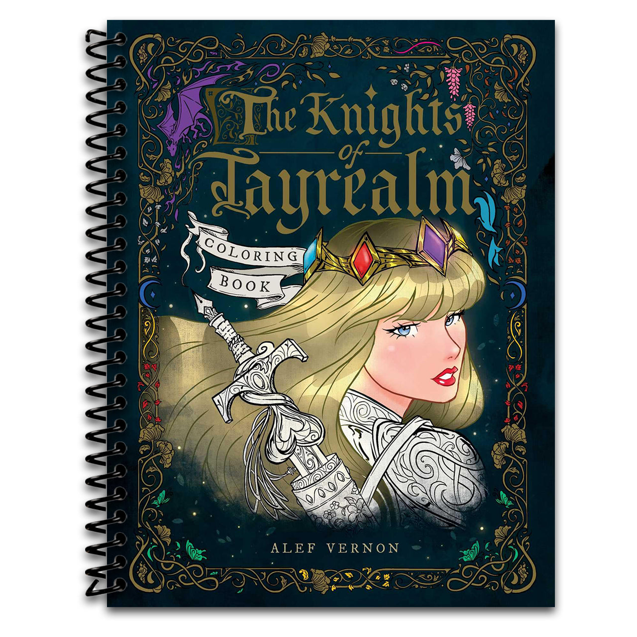 The Knights of Tayrealm Coloring Book (Spiral bound) Happy Coil spiral bound book