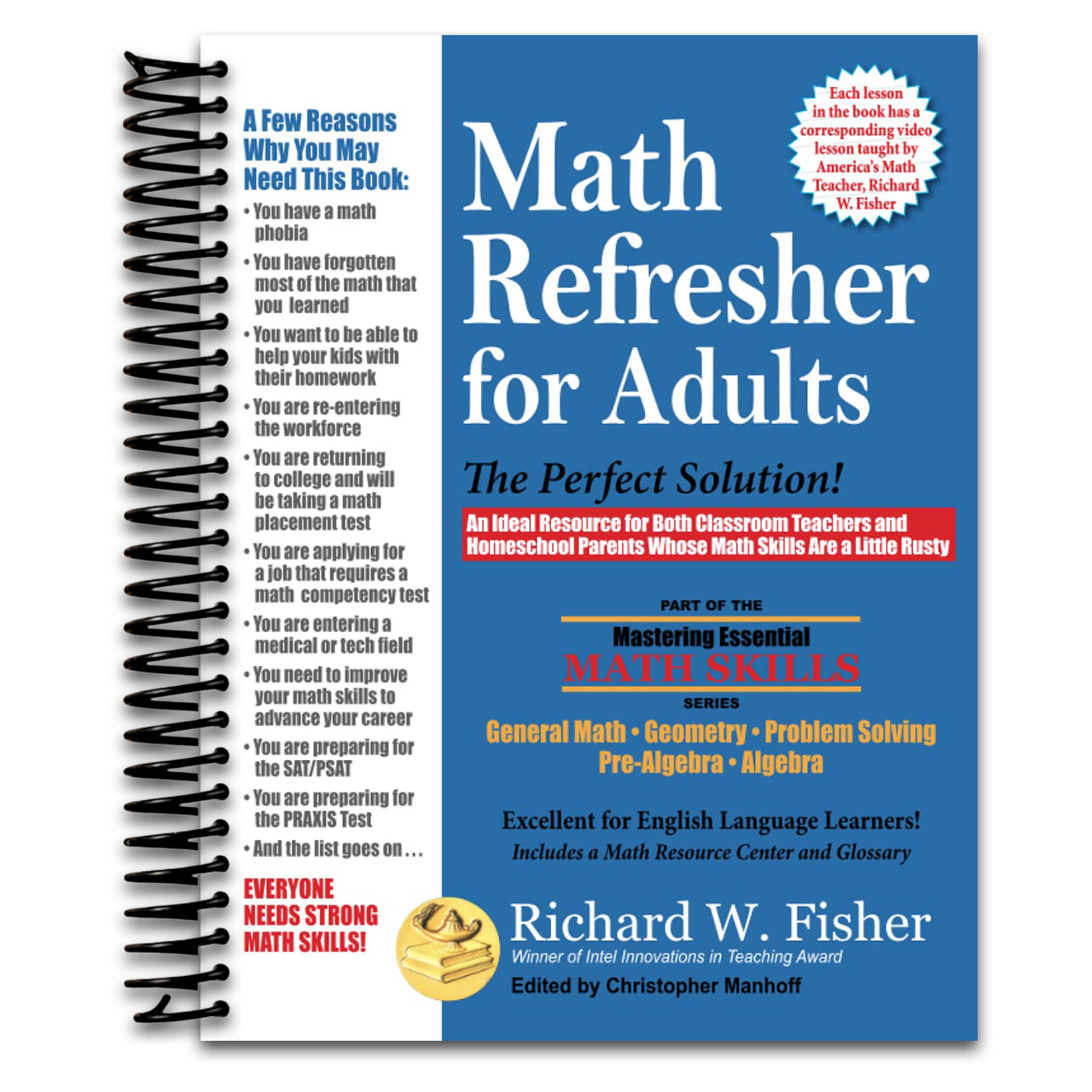 Math Refresher for Adults: The Perfect Solution (Mastering Essential Math Skills) (Spiral bound) Happy Coil spiral bound book