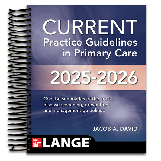 CURRENT Practice Guidelines in Primary Care 2025-2026 (Spiral bound) Happy Coil spiral bound book