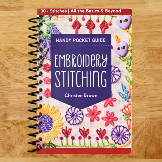 Embroidery Stitching Handy Pocket Guide: 30+ Stitches - All the Basics & Beyond   (Spiral bound)