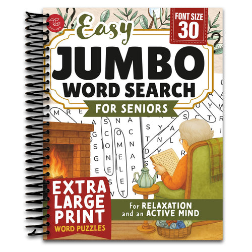 Easy Jumbo Word Search for Seniors: Extra Large Print Word Puzzles for Relaxation and an Active Mind (Word Find Books For Adults) (Spiral bound) Happy Coil spiral bound book