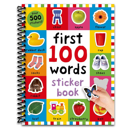 First 100 Stickers: Words: Over 500 Stickers (Spiral bound) Happy Coil spiral bound book