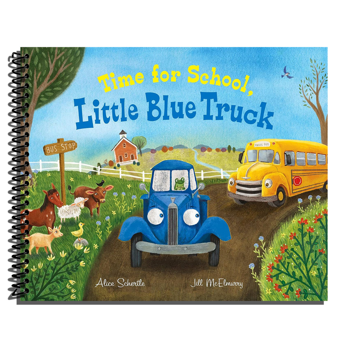 Time for School, Little Blue Truck: A Sweet School Story About Helping Friends for Children (Ages 4–8)   (Spiral bound)