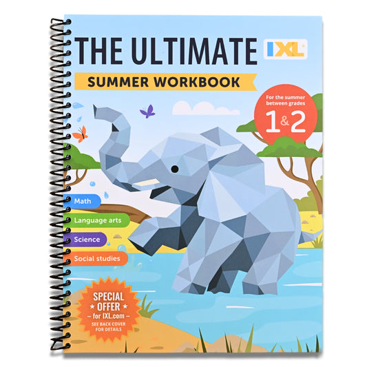 IXL Ultimate Summer 1st to 2nd Grade Workbook, Math, Reading Comprehension, Language Arts, Geography, Science, Social Studies, and Writing Practice for Kids (IXL Ultimate Summer Workbooks)