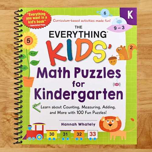 The Everything Kids' Math Puzzles for Kindergarten: Learn about Counting, Measuring, Adding, and More with 100 Fun Puzzles! (Everything® Kids Series) (Spiral bound) Happy Coil spiral bound book
