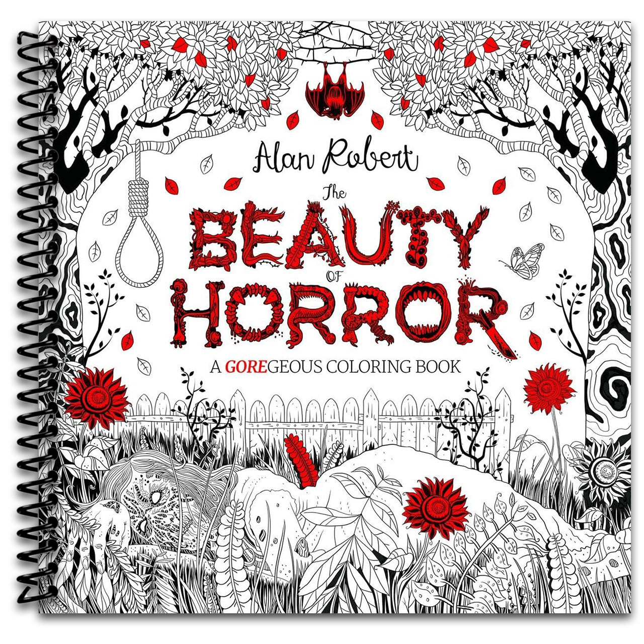 The Beauty of Horror 1: A GOREgeous Coloring Book   (Spiral bound)