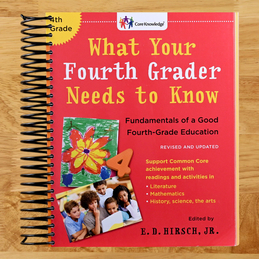 What Your Fourth Grader Needs to Know (Revised and Updated): Fundamentals of a Good Fourth-Grade Education (The Core Knowledge Series) (Spiral bound) Happy Coil spiral bound book