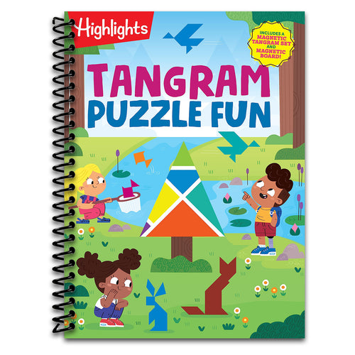 Tangram Puzzle Fun (Highlights Fun to Go Deluxe) (Spiral bound) Happy Coil spiral bound book