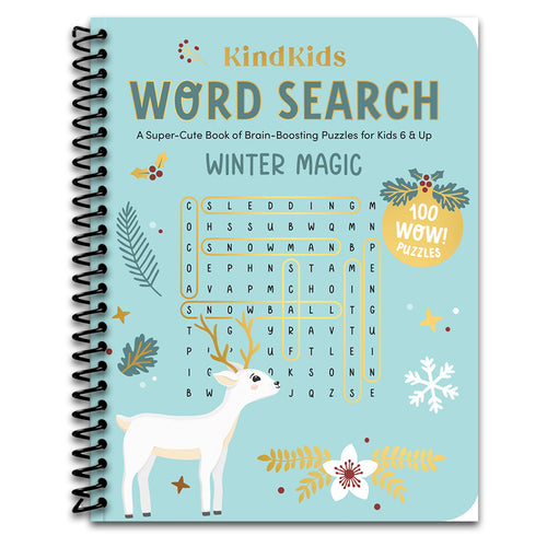 KindKids Word Search Winter Magic: A Super-Cute Book of Brain-Boosting Puzzles for Kids 6 & Up   (Spiral bound)