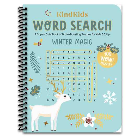 KindKids Word Search Winter Magic: A Super-Cute Book of Brain-Boosting Puzzles for Kids 6 & Up   (Spiral bound)
