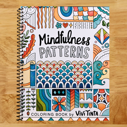 Mindfulness Patterns: Coloring Book with Creative Pattern Designs for Stress Relief and Relaxation (Spiral bound) Happy Coil spiral bound book