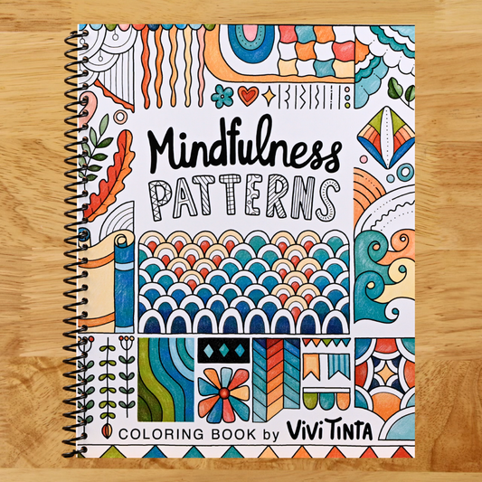 Mindfulness Patterns: Coloring Book with Creative Pattern Designs for Stress Relief and Relaxation (Spiral bound) Happy Coil spiral bound book